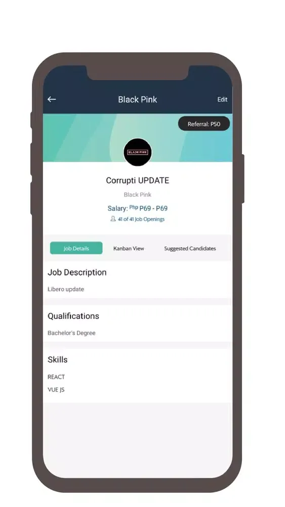 Tangkapan layar PasaJob Employer