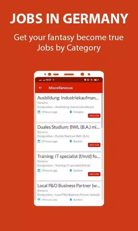 Jobs in Germany سکرین شاٹس
