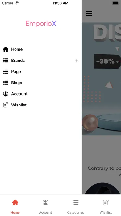 Скриншоты EmporioX eCommerce App Builder