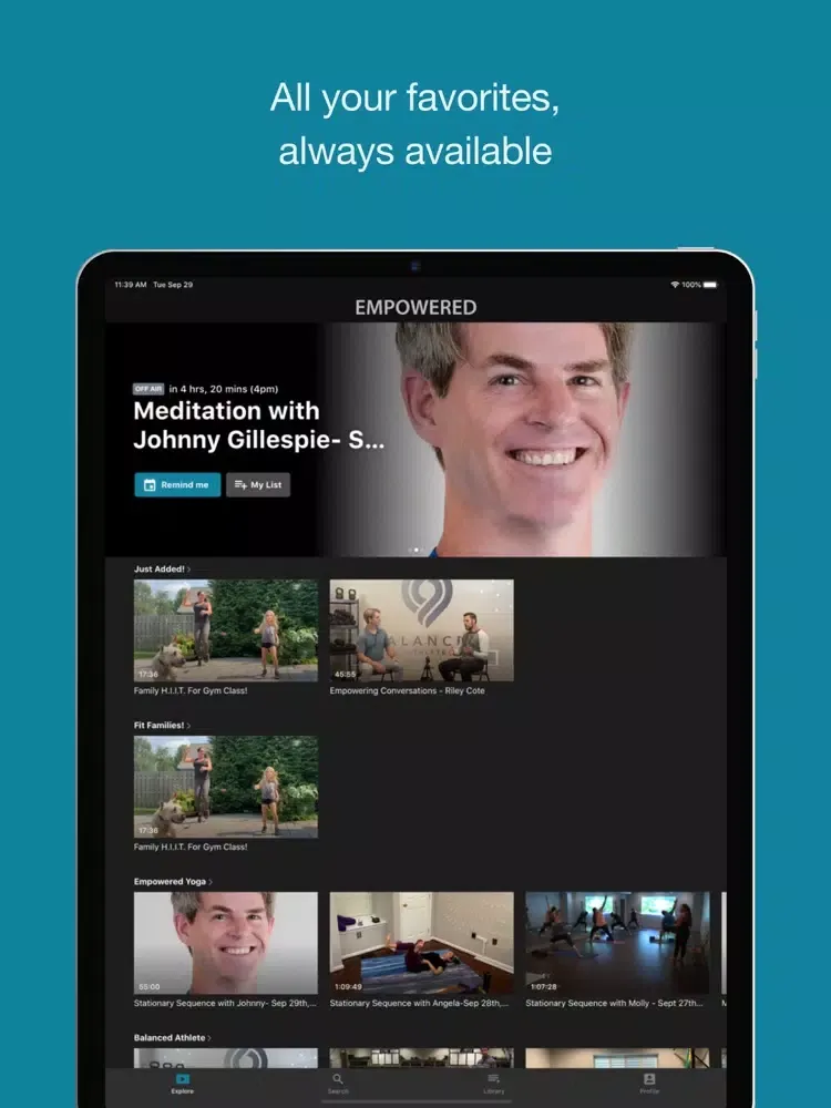 Empowered Video iPad  स्क्रीनशॉट