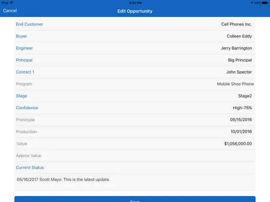 AccountManager Mobile iPad  স্ক্রিনশট