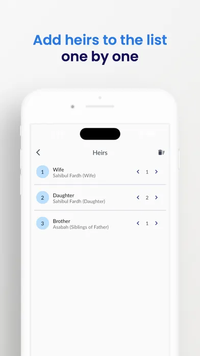 Faraid-Inheritance Calculator Screenshots