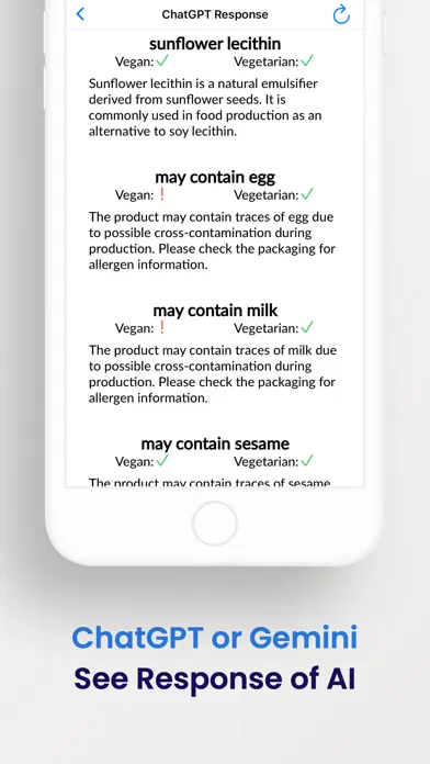 Tangkapan skrin SnaxAI - Check Foods for Diet