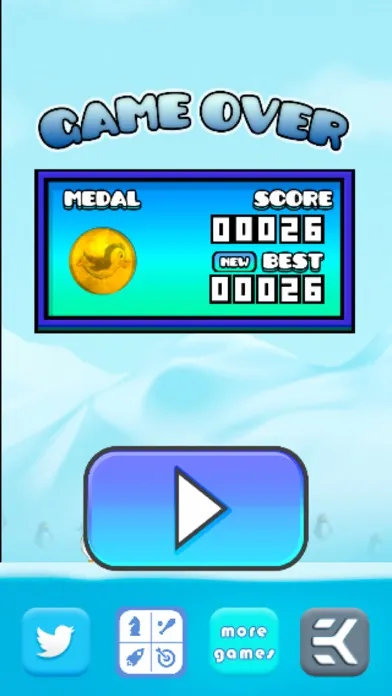 Tangkapan skrin Flying Penguin - FlapYourWings