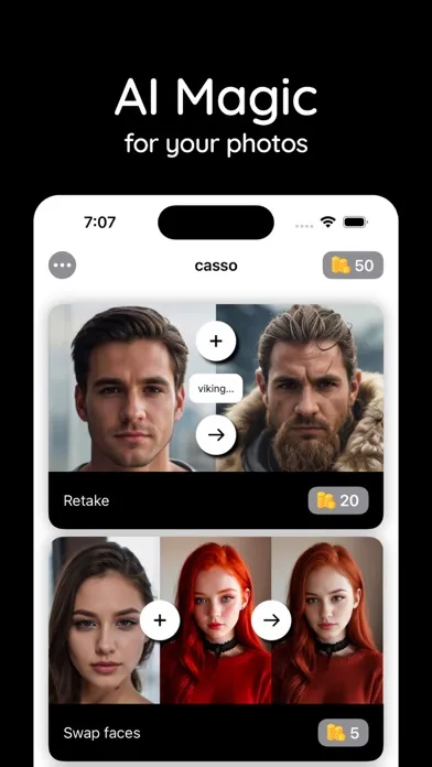 ภาพหน้าจอของ casso: AI Photo Editor