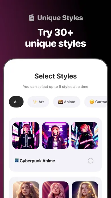 Captures d'écran de Pixie - AI Avatar Generator