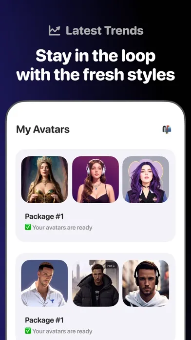 Captures d'écran de Pixie - AI Avatar Generator