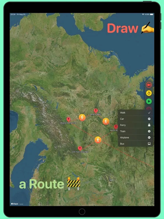 Capturas de pantalla de Travel Route Map iPad 