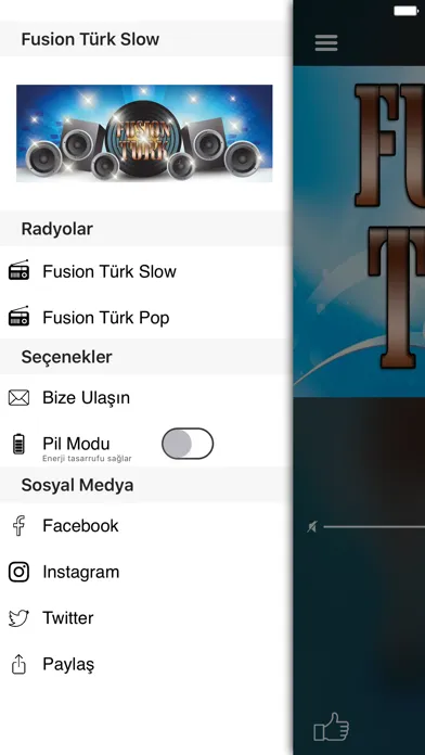 Tangkapan skrin Fusion Türk Radio