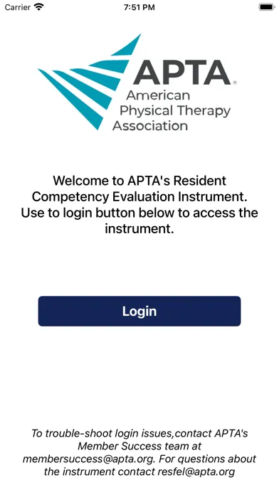 APTA Residency Performance Screenshots
