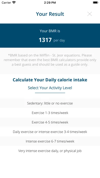 BMR & Calorie應用截圖