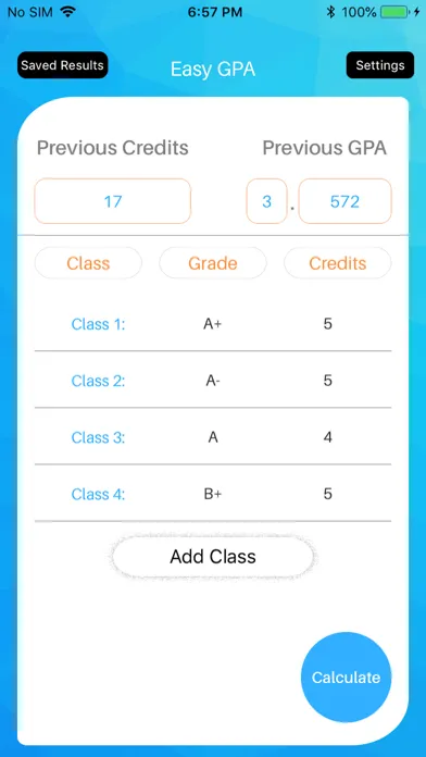 Capturas de pantalla de Easy GPA Calculator