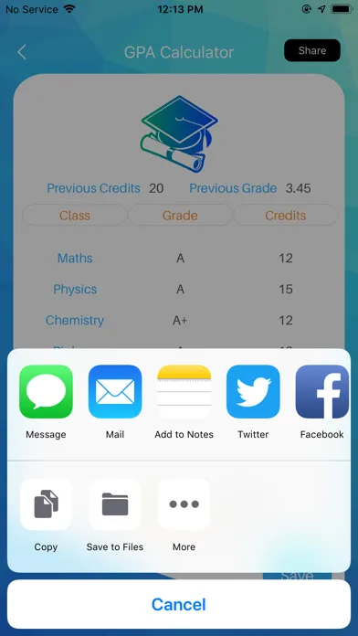 Скриншоты Quick GPA Calculator