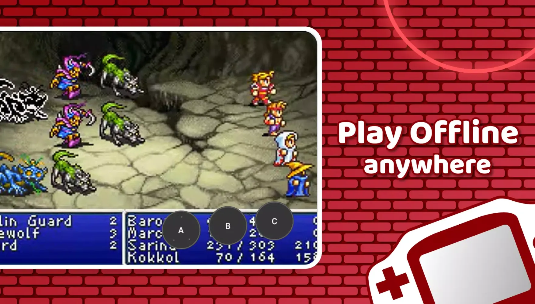 Capturas de tela do GBA Emulator