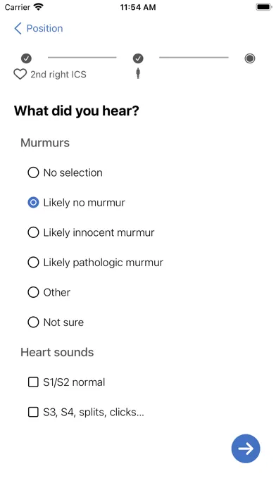Capturas de tela do eMurmur®