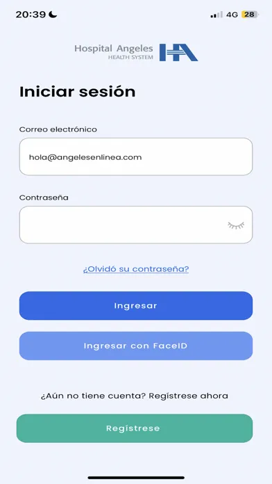 Capturas de tela do Angeles Digital Pacientes