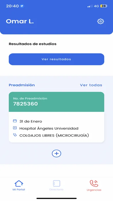 Capturas de tela do Angeles Digital Pacientes