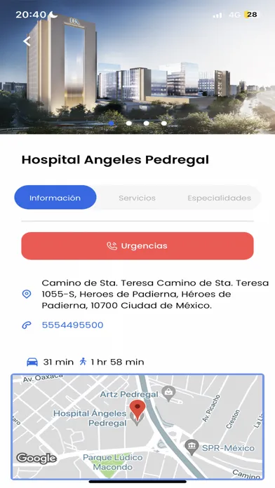 Capturas de tela do Angeles Digital Pacientes