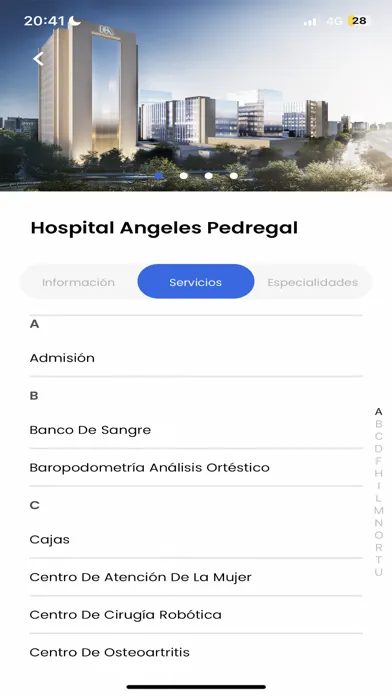 Capturas de tela do Angeles Digital Pacientes
