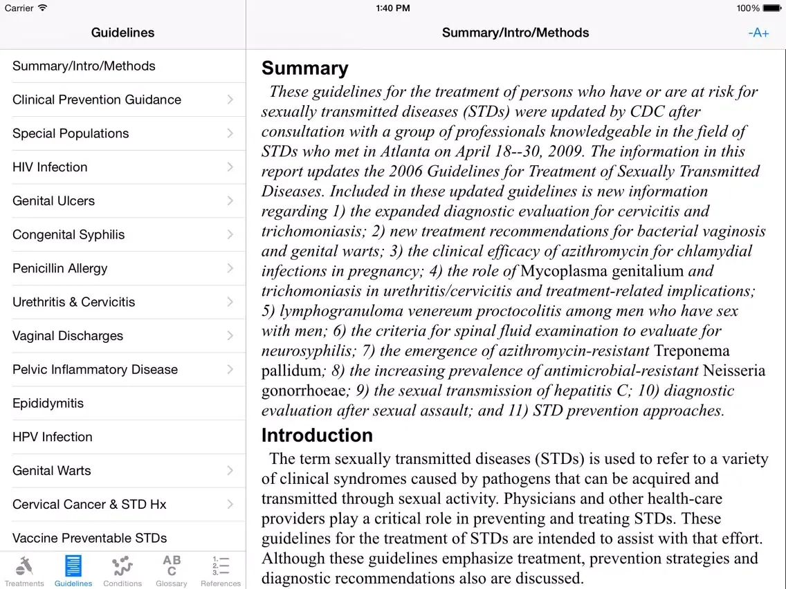 2015 CDC STD Treatment Guidelines iPad  Ekran Görüntüleri