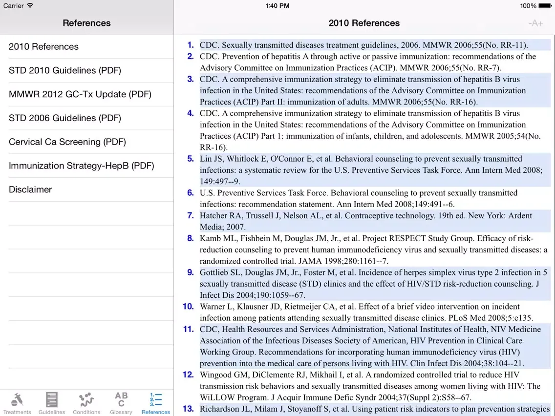 2015 CDC STD Treatment Guidelines iPad  Ekran Görüntüleri
