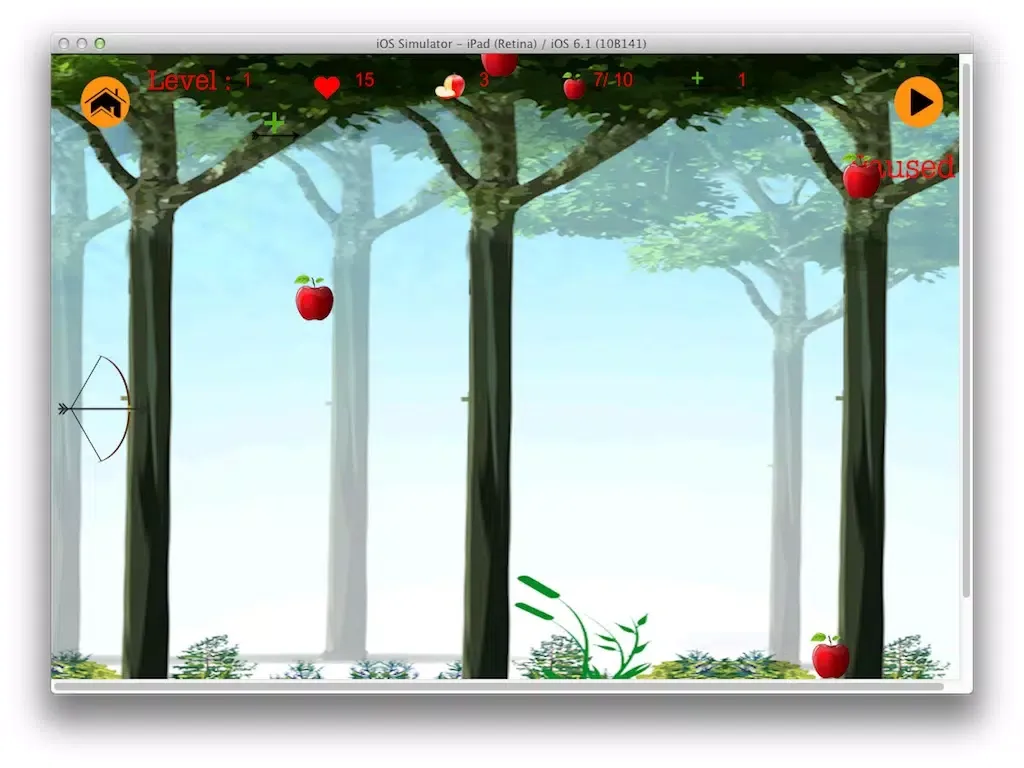 Tangkapan skrin Hit The Apple iPad 