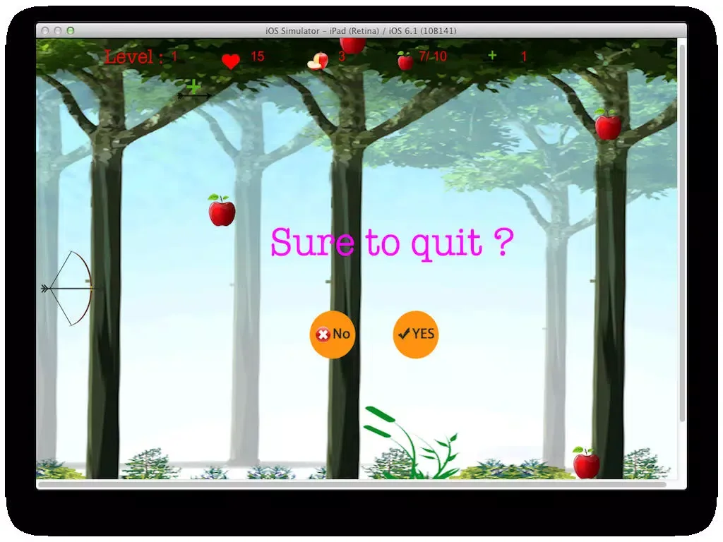 Tangkapan skrin Hit The Apple iPad 