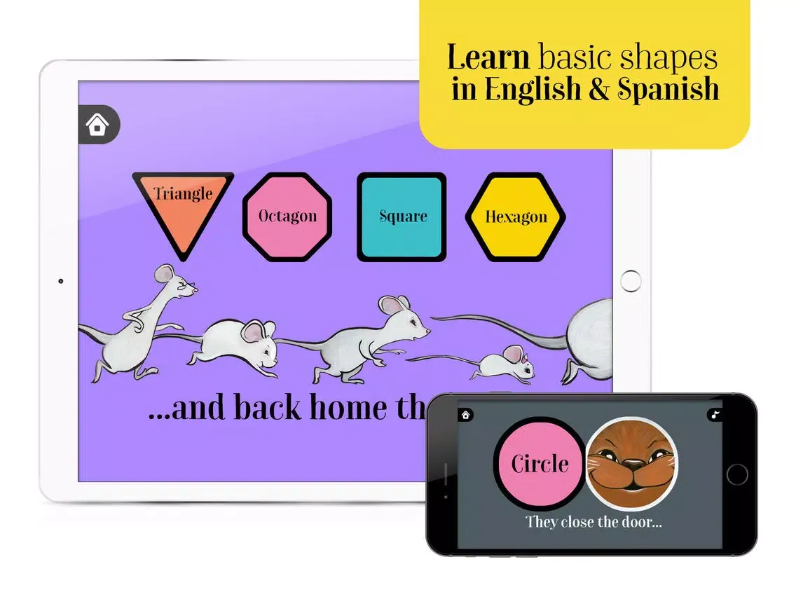 Little Mice (Ratoncitos) Learn Shapes by Canticos iPad  Screenshots