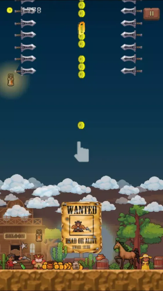 Capturas de tela do Revolver - Pixel Cowboy Jump Wanted