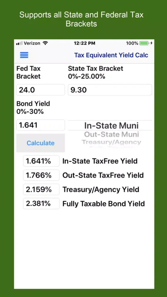 Tax Equivalent Yield Calc স্ক্রিনশট