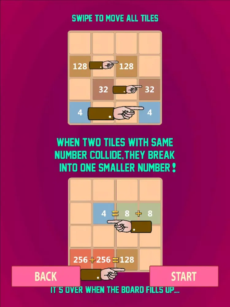 Ảnh chụp màn hình của 2048 Reverse Challenge - Math Thinking and Matching Puzzle Game iPad 