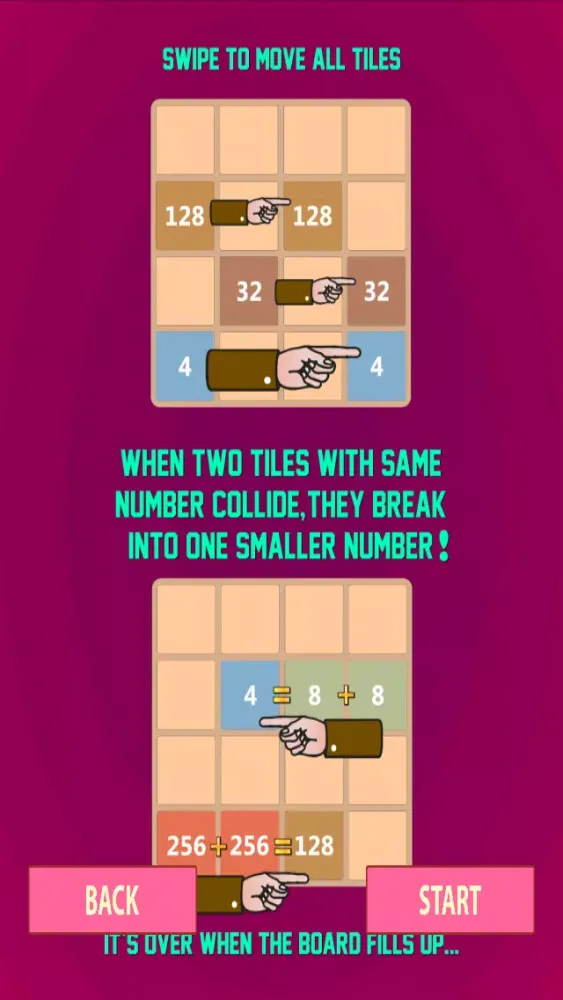 Ảnh chụp màn hình của 2048 Reverse Challenge - Math Thinking and Matching Puzzle Game