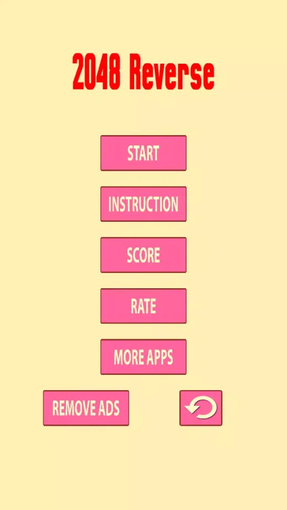 Ảnh chụp màn hình của 2048 Reverse Challenge - Math Thinking and Matching Puzzle Game