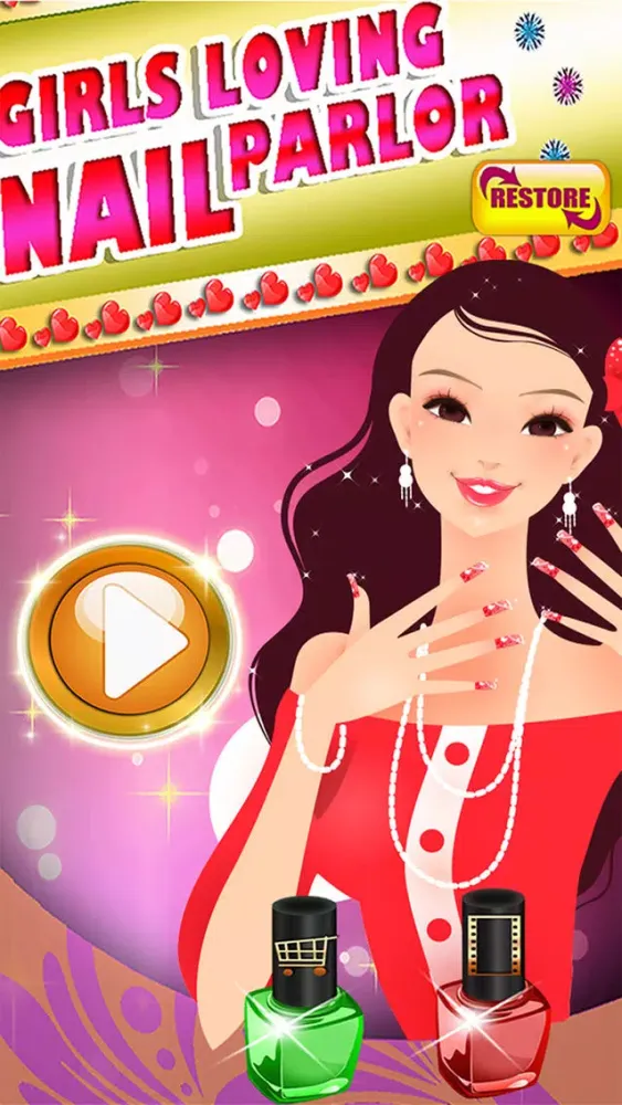 Capturas de tela do A Beauty Nail Parlor - Girls Loving Decorative and Glittering Nails