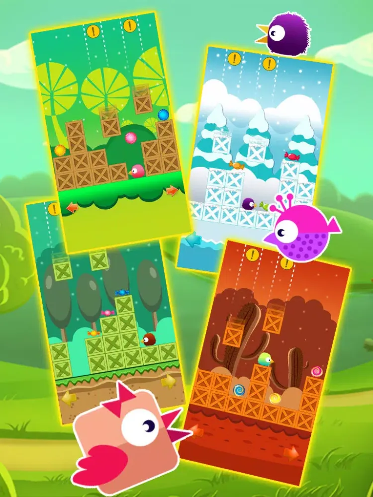 Save the Bird from Falling Box iPad  Screenshots