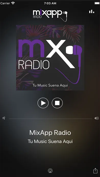 Ảnh chụp màn hình của MixApp Radio