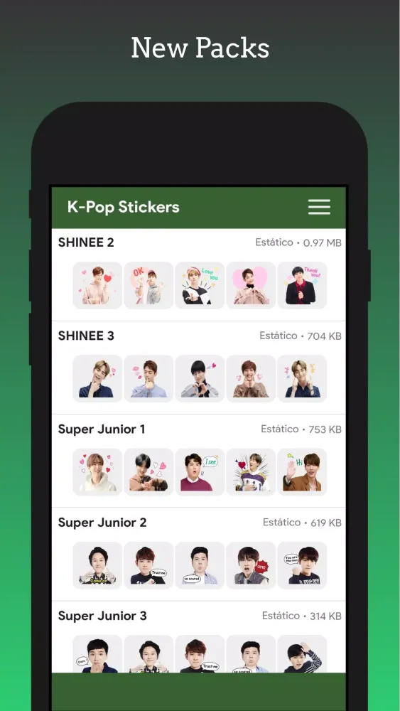 WaStickers - KPop Korean BT25应用截图