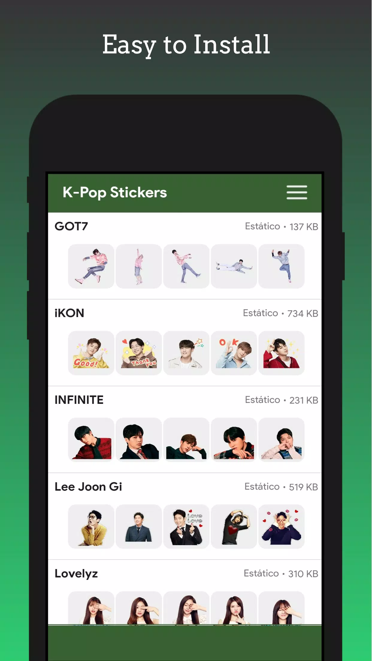 WaStickers - KPop Korean BT25 Screenshots