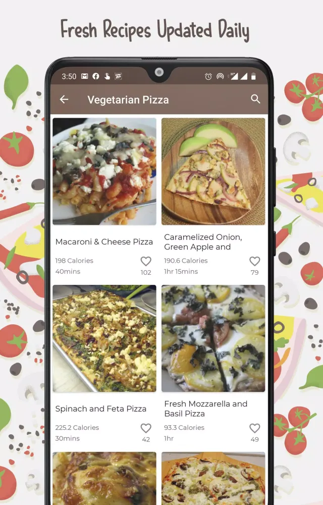 Capturas de pantalla de Burger and Pizza Recipes