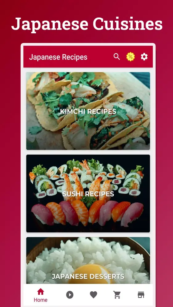 Ảnh chụp màn hình của Japanese Recipes