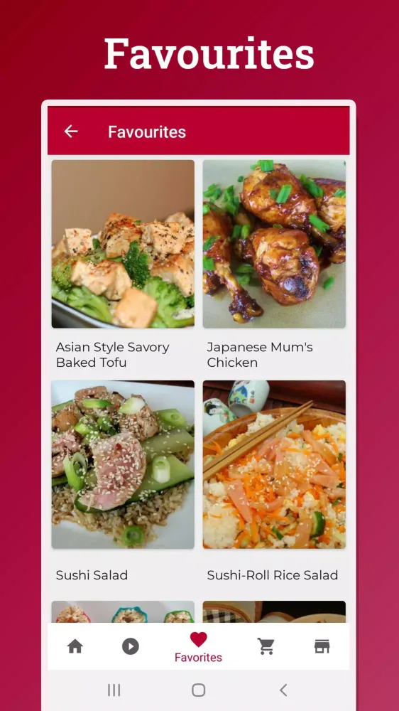 Ảnh chụp màn hình của Japanese Recipes