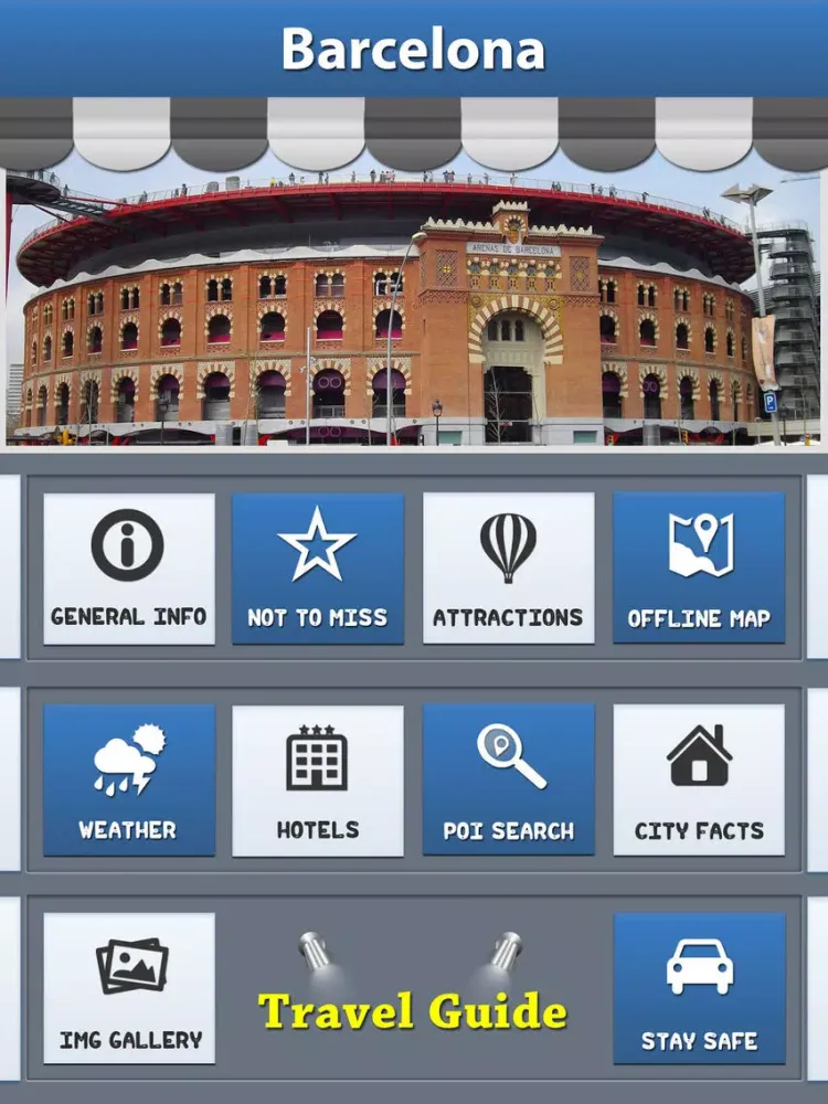 Captures d'écran de Barcelona Offline Map Travel Explorer iPad 