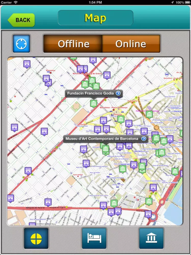 Captures d'écran de Barcelona Offline Map Travel Explorer iPad 