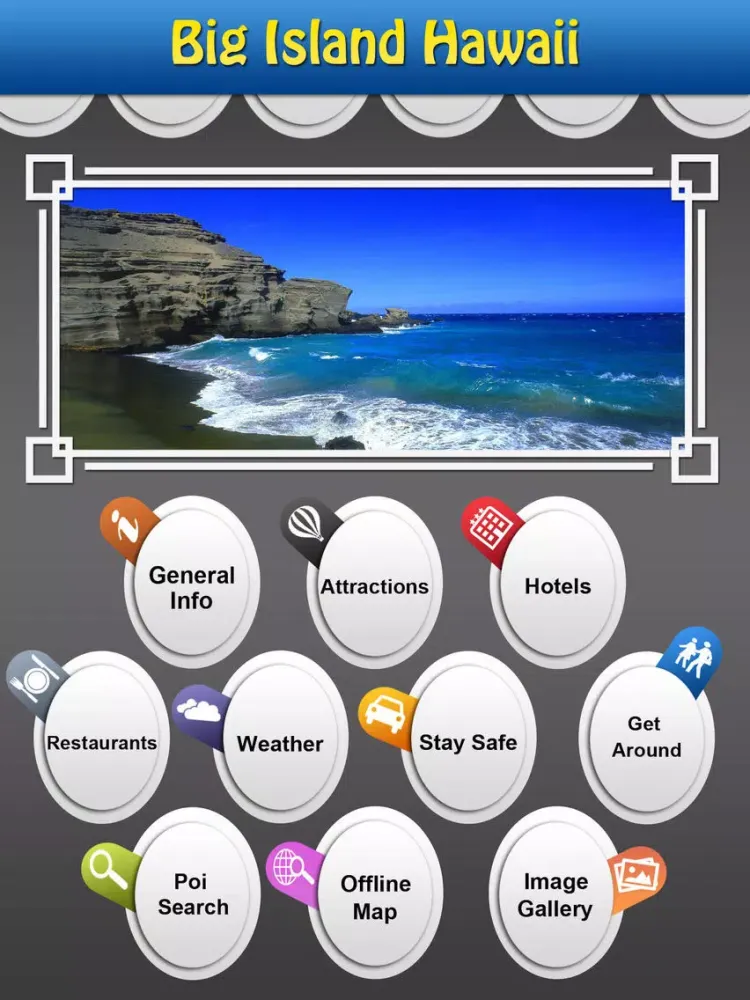 Big Island- Hawai Offline Map Travel Explorer iPad  Screenshots