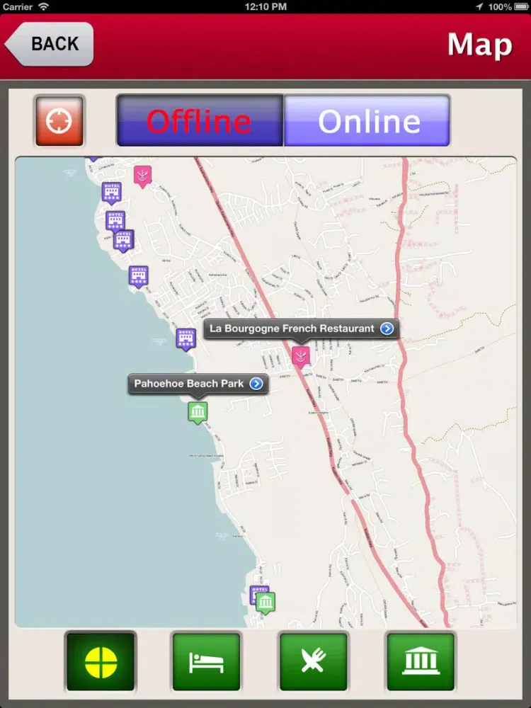 Big Island- Hawai Offline Map Travel Explorer iPad  Screenshots