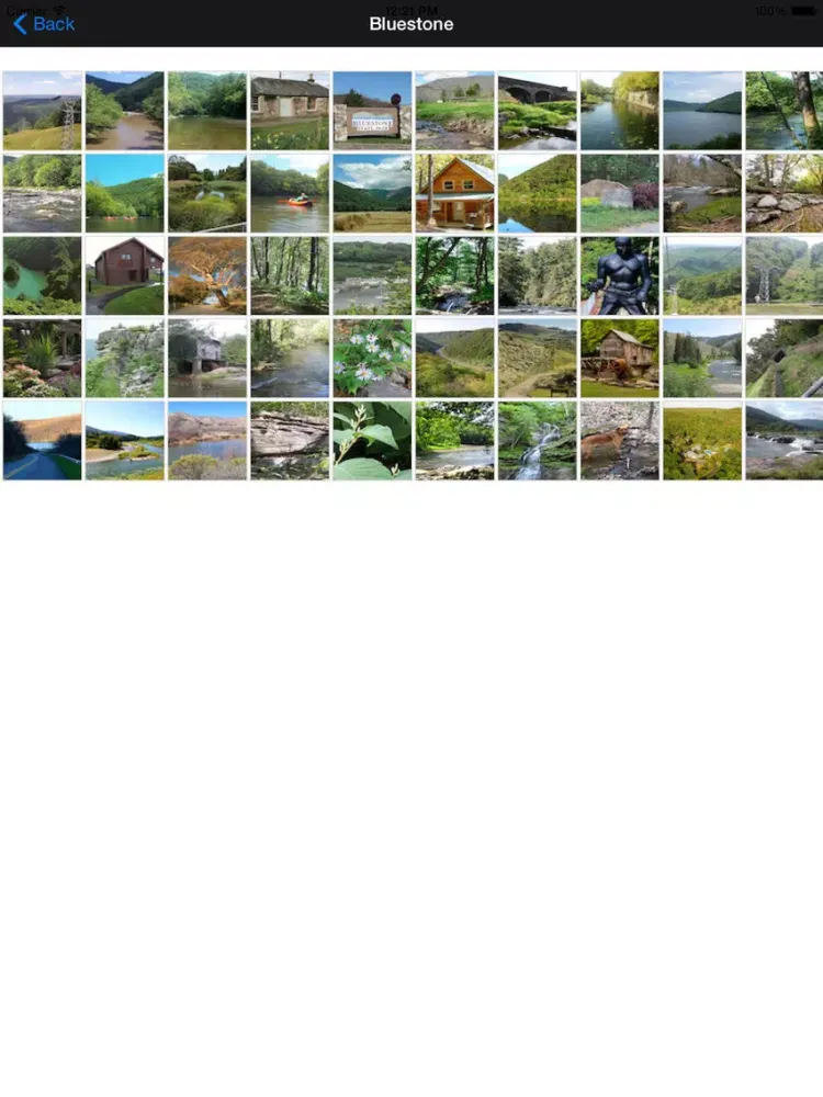 Tangkapan skrin Bluestone National Park iPad 