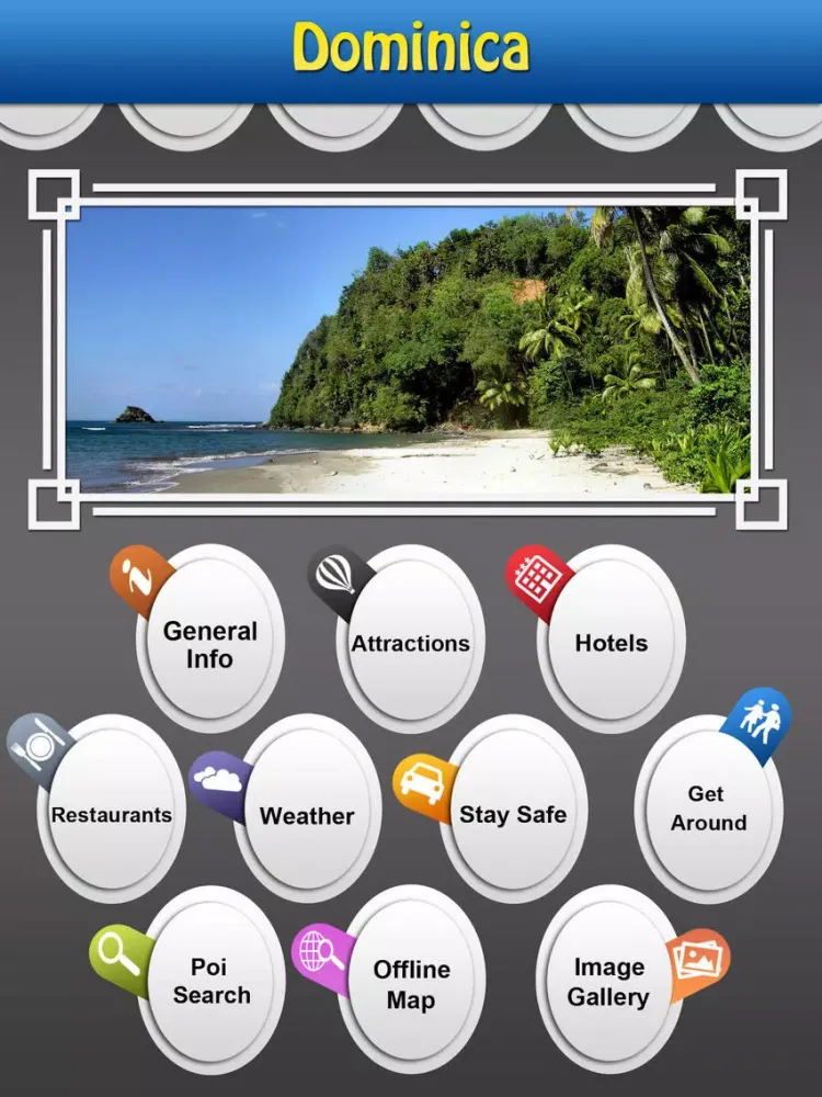 Dominica Island Offline Travel Guide iPad  Screenshots