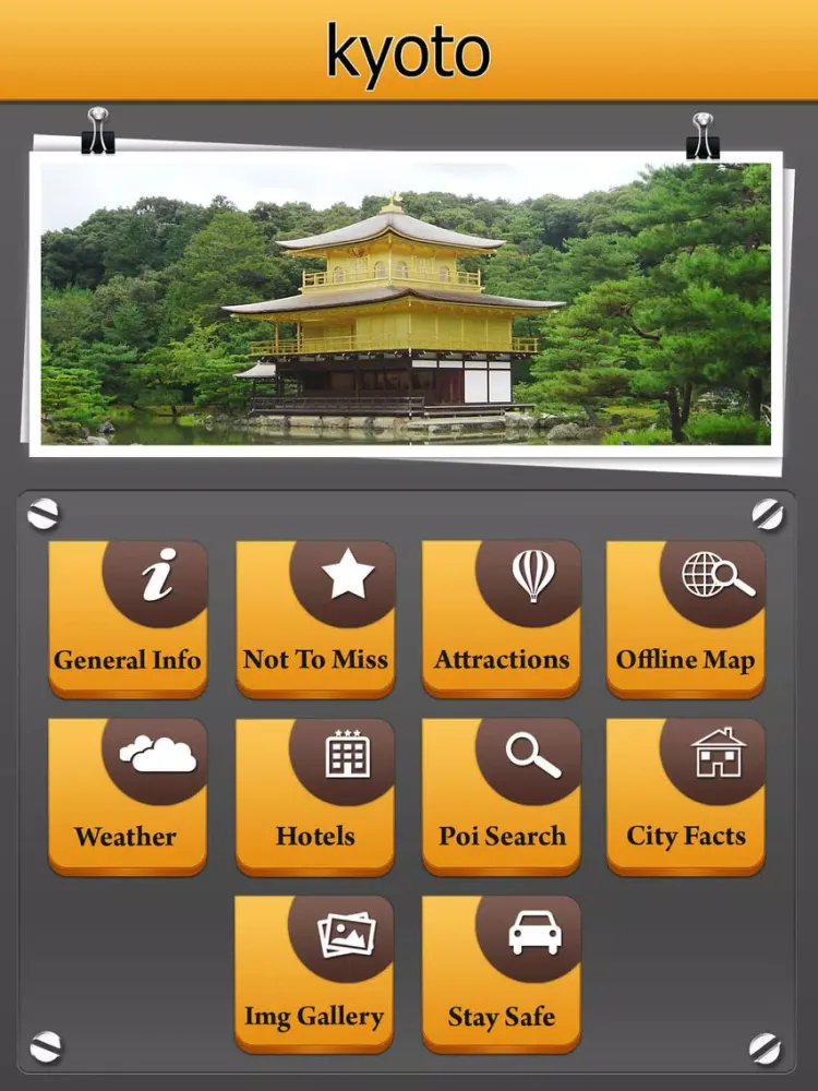 Capturas de pantalla de Kyoto Offline Map Travel Explorer iPad 