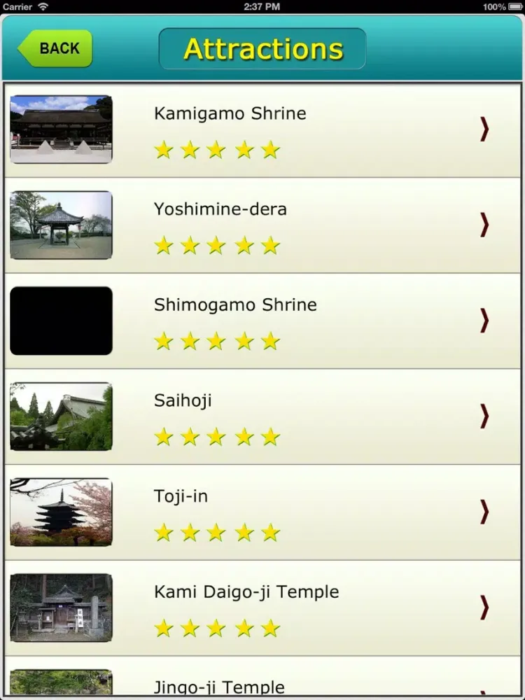 Capturas de pantalla de Kyoto Offline Map Travel Explorer iPad 