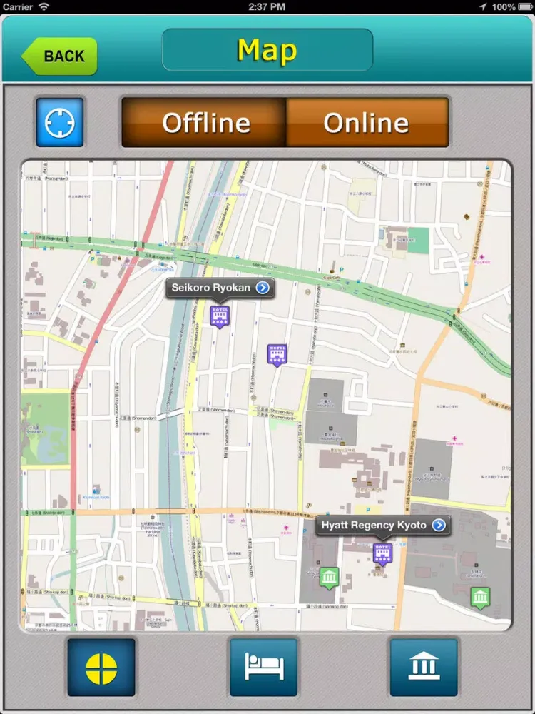 Capturas de pantalla de Kyoto Offline Map Travel Explorer iPad 